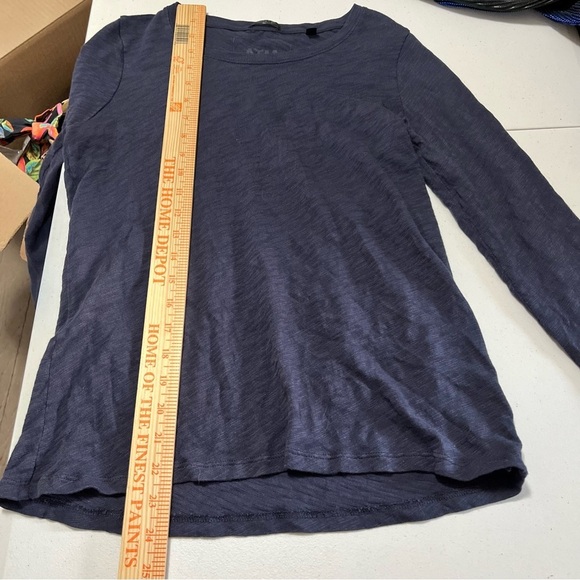 ATM Slub Jersey Long Sleeve Burnout Tee Midnight Blue Small R - Picture 6 of 7